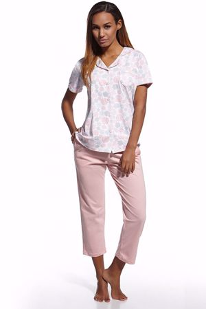 Zobrazit detail produktu - Dámské pyžamo Cornette propínací kapri 696 Obrázek Dámské pyžamo Cornette propínací kapri 696