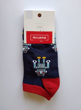 Zobrazit detail produktu - Chlapecké nízké ponožky Milena Robot Obrázek Chlapecké nízké ponožky Milena Robot
