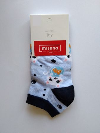 Zobrazit detail produktu - Dívčí ponožky nízké Milena Kočka/Ryba Obrázek Dívčí ponožky nízké Milena Kočka/Ryba