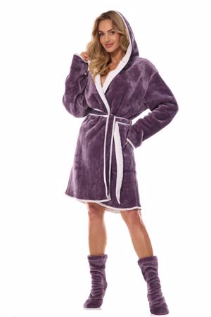 Zobrazit detail produktu - Dámský župan L&L 2417 krátký Obrázek Dámský župan L&L 2417 krátký