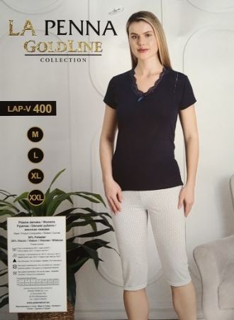 Zobrazit detail produktu - Dámské pyžamo La Penna 3/4 LAP-V400 Obrázek Dámské pyžamo La Penna 3/4 LAP-V400