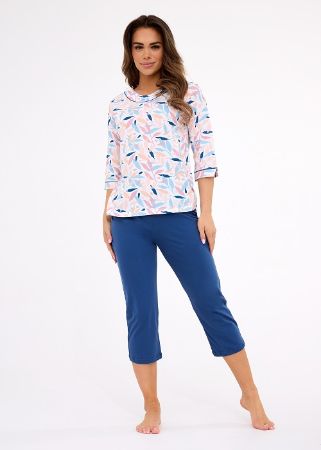 Zobrazit detail produktu - Dámské pyžamo Cornette kapri 732 3-5XL Obrázek Dámské pyžamo Cornette kapri 732 3-5XL