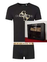 Obrázek z GUESS BOX TRIČKO+BOXER U5BG94 JBLK S 
